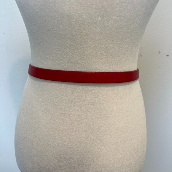 Dooney & Bourke Red Leather Gold Hardware Belt Size Small - Picture 3 of 5
